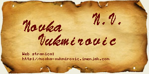 Novka Vukmirović vizit kartica